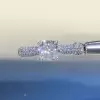1.2ct Cushion Cut White Sapphire 2pcs Bridal Set