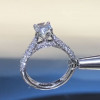 1.2ct Cushion Cut White Sapphire 2pcs Bridal Set