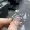 Handmade 1.5 CT Round Cut 3pcs Wedding Ring Set