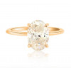 1.2ct Oval Cut White Sapphire 2pcs Bridal Set
