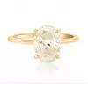 1.2ct Oval Cut White Sapphire 2pcs Bridal Set