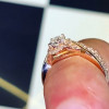 1.5ct Pear Cut White Sapphire 2pcs Bridal Set in Gold