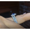 Handmade Oval Cut Sapphire Inspired Ring Set