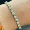 12ctw Round Cut White Sapphire Scalloped Butterfly Bracelet