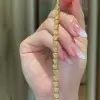 16ctw Heart Cut Yellow Sapphire Tennis Bracelet in Gold Tone