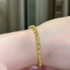 16ctw Heart Cut Yellow Sapphire Tennis Bracelet in Gold Tone