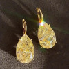 12ctw Pear Cut White Sapphire Classic Drop Earrings