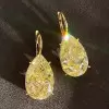 12ctw Pear Cut White Sapphire Classic Drop Earrings