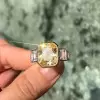 6.7ct Radiant Cut Yellow Sapphire Engagement Ring