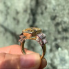 6.7ct Radiant Cut Yellow Sapphire Engagement Ring