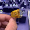10ct Men's Invisible setting Emerald Cut Diamond Ring