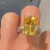 14ct Cushion Cut Yellow Sapphire Engagement Ring