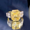 6.7ct Radiant Cut Yellow Sapphire Engagement Ring
