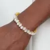 22ctw Pear Cut White Sapphire Tennis Bracelet