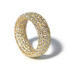 Inside and Out Paved Wide Wedding Band