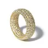 Inside and Out Paved Wide Wedding Band