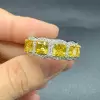 11ctw Cushion Cut Yellow Sapphire Eternity Wedding Band