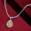 10ct Pear Cut Yellow Sapphire Statement Necklace
