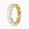 12ctw Pear Cut White Sapphire Eternity Ring