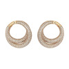 16ctw White Sapphire Paved Double-Hoop Earrings