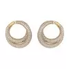 16ctw White Sapphire Paved Double-Hoop Earrings