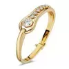 7ctw Round Cut Bezel Set Asymmetric Bangle
