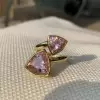 11ctw Two Stone Pink Sapphire Cocktail Ring