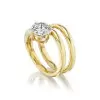 3ct Round Cut Asymmetric Comtemporary Pinky Ring