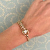 7ctw Round Cut Bezel Set Asymmetric Bangle