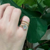 3ct Round Cut Asymmetric Comtemporary Pinky Ring