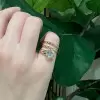 3ct Round Cut Asymmetric Comtemporary Pinky Ring