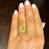 5.6ct Yellow Sapphire Two Tone Engagement Ring