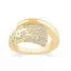 Flush Set Asymmetric Contemporary Cocktail Ring