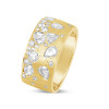 Flush Set White Sapphire Matte Starry Band Ring