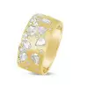 Flush Set White Sapphire Matte Starry Band Ring