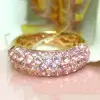 7MM Wide Multicolor Sapphire Paved Wedding Band