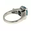 6.56ct Three-stone Blue Sapphire Engagement Ring