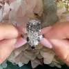6ct Pear Cut White Sapphire Engagement Ring