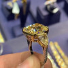 3.5ct Three-stone Yellow Sapphire Ring in Gold