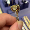 3.5ct Three-stone Yellow Sapphire Ring in Gold