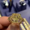 3.5ct Three-stone Yellow Sapphire Ring in Gold