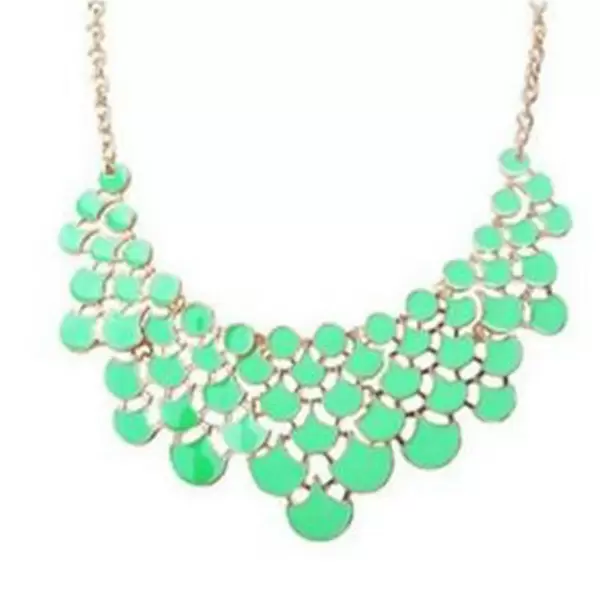Retro Green Drips Multi-layer Necklace