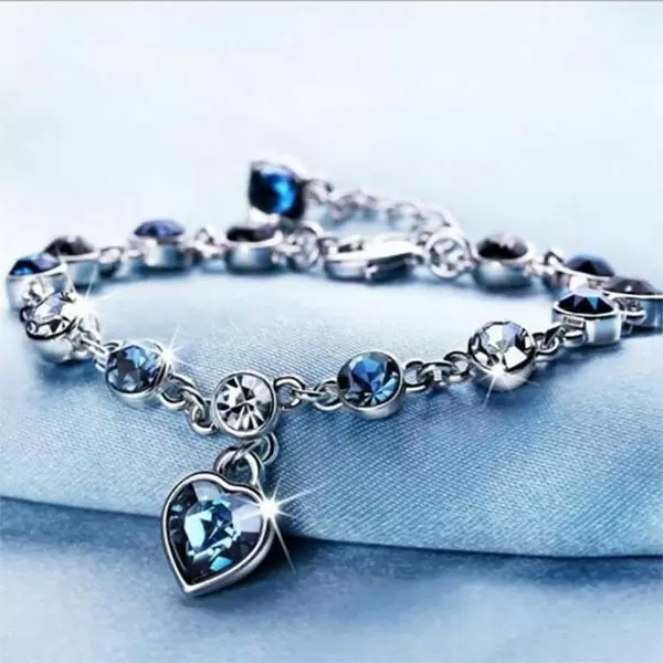 Round Cut Heart of Ocean Bracelet