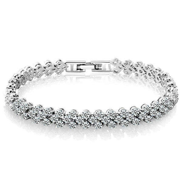 Round Cut White Sapphire Bracelet