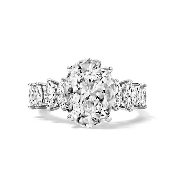 Handmade 4 CT Oval Cut 925 Sterling Silver Ring