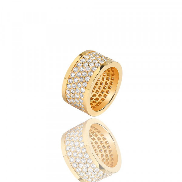 5ct Round Cut White Sapphire Eternity Band in Gold