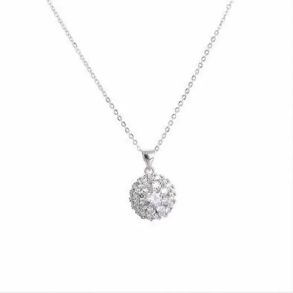 Double Halo Four Leaf Clovers Pendant Necklace