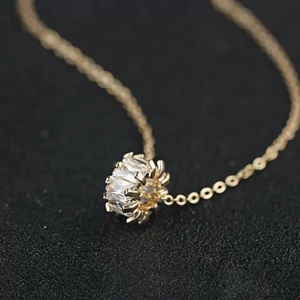 Rose Gold Alloy Fashion Necklace