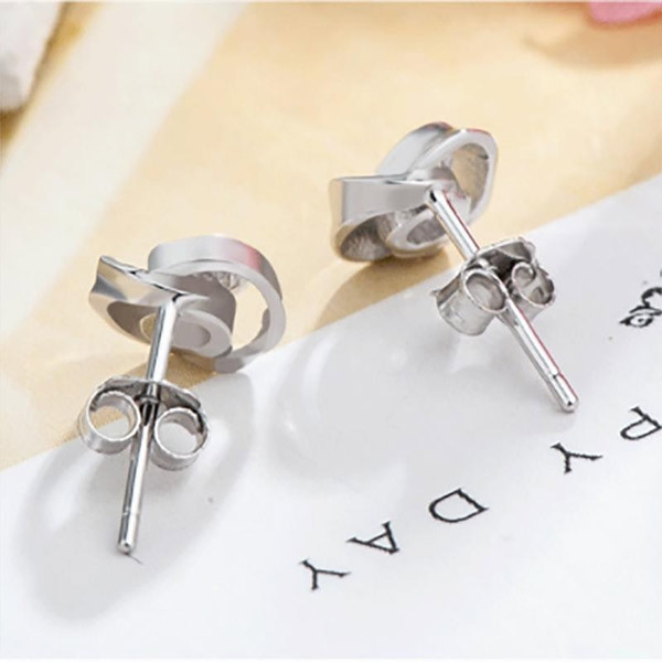 925 Sterling Silver Rose Flower Stud Earrings
