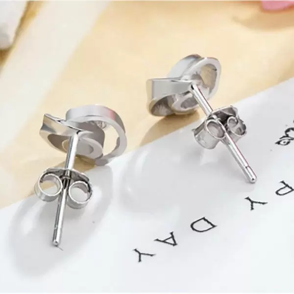 925 Sterling Silver Rose Flower Stud Earrings
